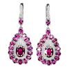 Image 2 : Natural Rhodolite  Garnet Earrings