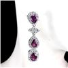 Image 2 : Natural  Rhodolite Garnet Earrings