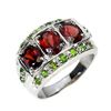 Image 2 : Natural Mozambique Garnet Chrome Diopside  Ring