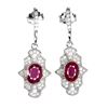 Image 1 : Natural Pigeon Blood Red Ruby Earrings