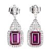 Image 1 : Natural Rhodolite Garnet Earrings