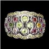 Image 2 : Natural Peridot Sapphire Tourmaline Ring