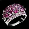 Image 1 : Natural Pink Rhodolite Garnet Ring