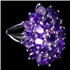 Image 2 : Natural Purple Oval Amethyst Ring