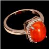 Image 2 : Natural Mexican Orange Opal Ring