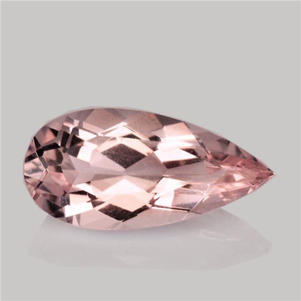 Natural Peach Pink Morganite 10x5 MM [Flawless-VVS]