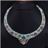 Image 1 : Tibet Natural Stone Tribal Queen Royal Necklace