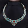 Image 1 : Tibet Natural Stone Tribal Queen Royal Necklace