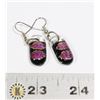 Image 1 : 955-113 SILVER EARRINGS OBLONG CLEAR DESIGN W/