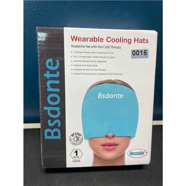Lot of 1 Wearable Cooling Hat - Headache/Migraine Relief Hat with Hot & Cold Therapy - Brand New!