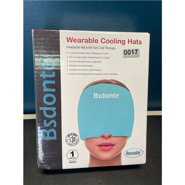 Lot of 1 Wearable Cooling Hat - Headache/Migraine Relief Hat with Hot & Cold Therapy - Brand New!