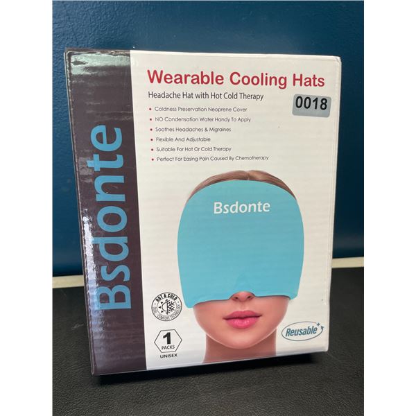 Lot of 1 Wearable Cooling Hat - Headache/Migraine Relief Hat with Hot & Cold Therapy - Brand New!