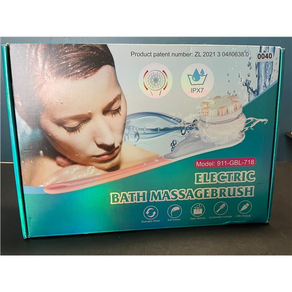 Lot of 1 Electric Bath/Shower Massage Brush - USB Rechargeable - Brand New!