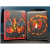 Image 1 : Lot of 2 Leather Pokemon Premium Card Binders - Charizard Design - Holds 400 Cards Each