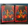 Image 1 : Lot of 2 Leather Pokemon Premium Card Binders - Charizard Design - Holds 400 Cards Each