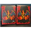 Image 1 : Lot of 2 Leather Pokemon Premium Card Binders - Charizard Design - Holds 400 Cards Each