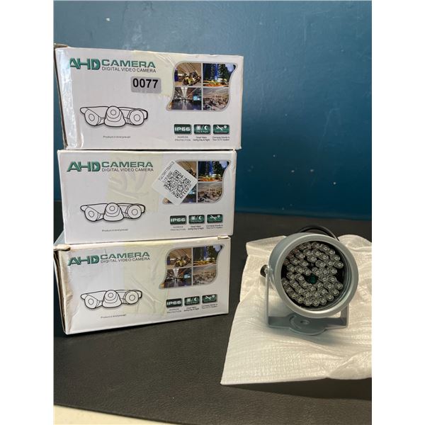 Lot of 3 "Hidden" Spy Cameras/Nanny Cams