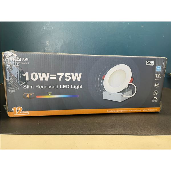 Lot of 1 Box of 4" OmiBrite Slim Recessed LED Lights - 12pack