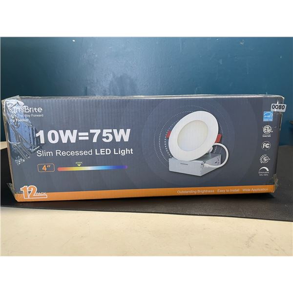 Lot of 1 Box of 4" OmiBrite Slim Recessed LED Lights - 12pack