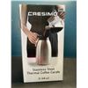 Image 1 : Lot of 1 Cresimo Stainless Steel Thermal Coffee Carafe - 2L (68oz) - Brand New!