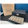 Image 2 : Lot of 1 Black Leather 3-Layer Jewelry Box/Jewelry Organizer - Brand New!