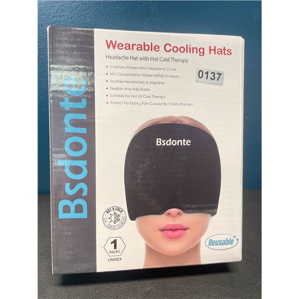 Lot of 1 Wearable Cooling Hat - Headache/Migraine Relief Hat with Hot & Cold Therapy - Brand New!