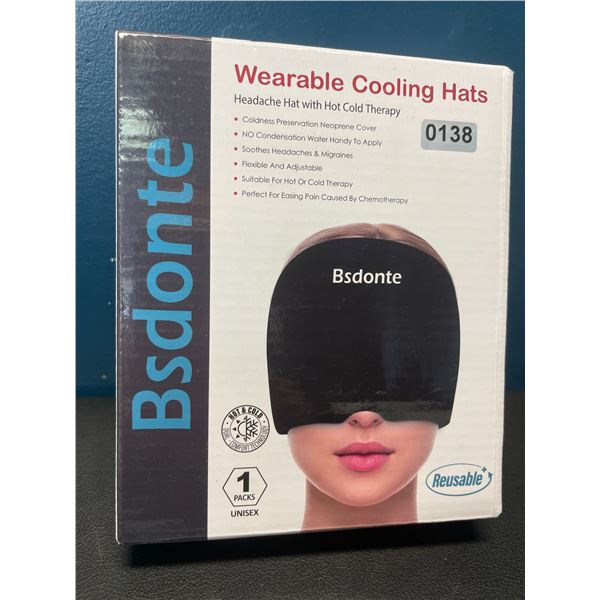 Lot of 1 Wearable Cooling Hat - Headache/Migraine Relief Hat with Hot & Cold Therapy - Brand New!