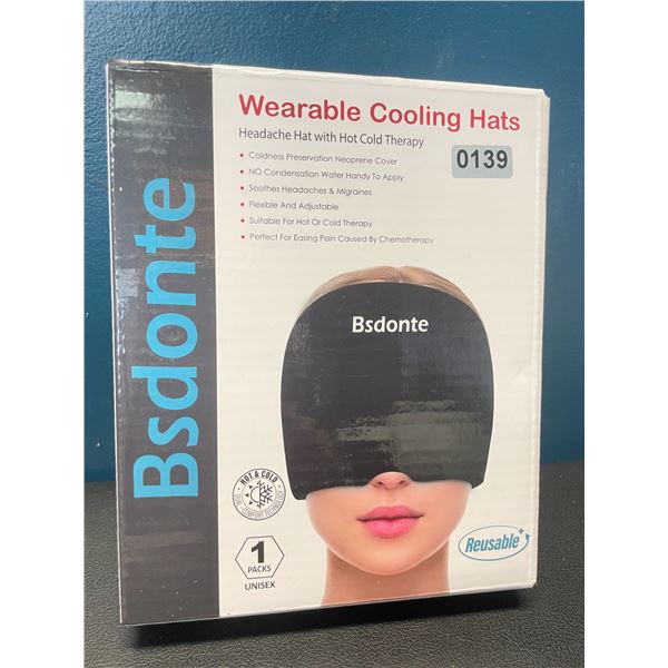 Lot of 1 Wearable Cooling Hat - Headache/Migraine Relief Hat with Hot & Cold Therapy - Brand New!