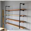 Image 2 : Lot of 1 Box of Industrial Rustic/Retro Iron Pipe Wall Shelves - Set of 3