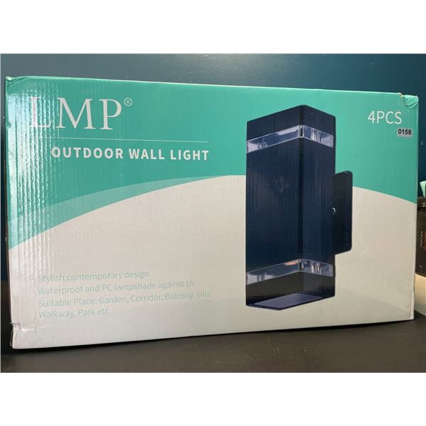 Lot of 1 Box of LMP LED Outdoor Wall Lamps/Lights - Waterproof - 4 Lights Included! New Sealed