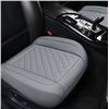 Image 1 : Lot of 2 Grey PU Leather Bottom Car Seat Covers - Brand New!