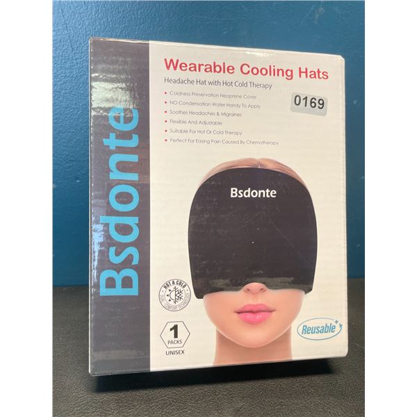 Lot of 1 Wearable Cooling Hat - Headache/Migraine Relief Hat with Hot & Cold Therapy - Brand New!