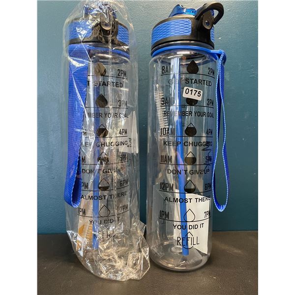 Lot of 2 Motivational Style Water Bottles