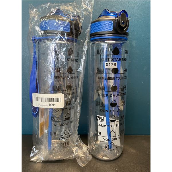 Lot of 2 Motivational Style Water Bottles