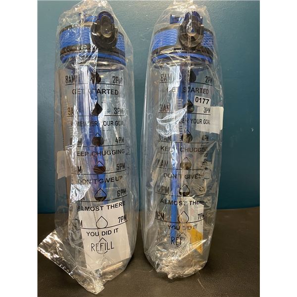 Lot of 2 Motivational Style Water Bottles