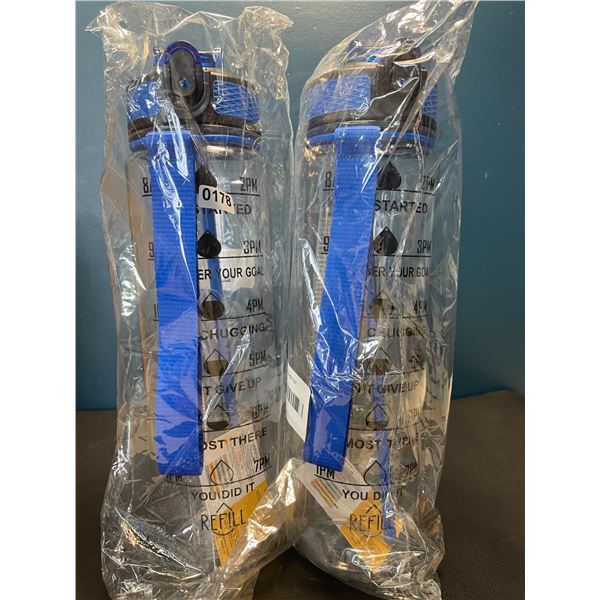Lot of 2 Motivational Style Water Bottles