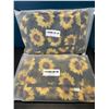 Image 2 : Lot of 2 Sunflower Checkered Mesh Backpack Sets w/ Cosmetic Bags