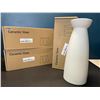 Image 1 : Lot of 3 Ceramic Vases - White - 9inch Height - Brand New!