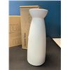 Image 2 : Lot of 3 Ceramic Vases - White - 9inch Height - Brand New!