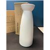 Image 2 : Lot of 3 Ceramic Vases - White - 9inch Height - Brand New!