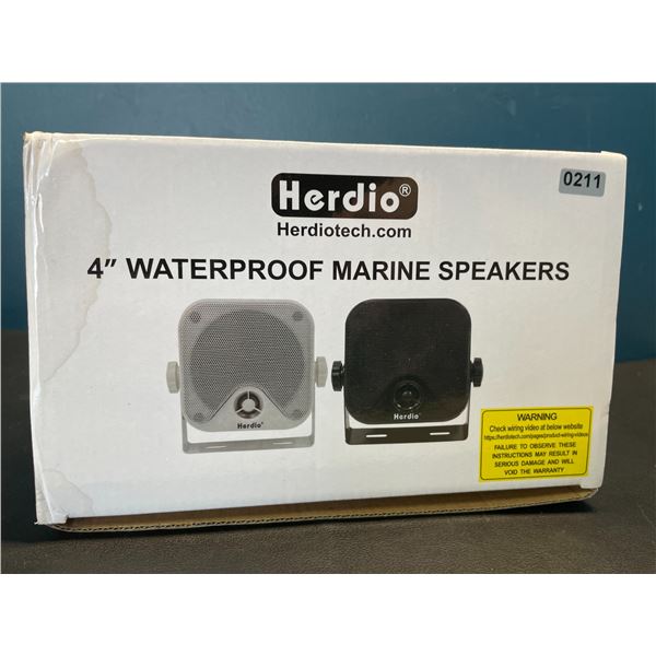 Lot of 1 Set of Herdio 4" Waterproof Marine Speakers