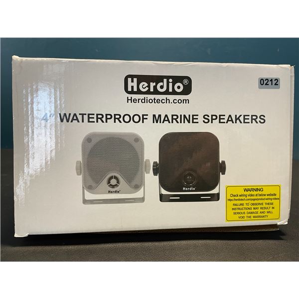 Lot of 1 Set of Herdio 4" Waterproof Marine Speakers