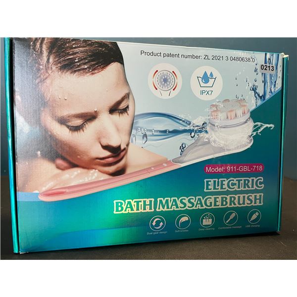 Lot of 1 Electric Bath/Shower Massage Brush - USB Rechargeable - Brand New!