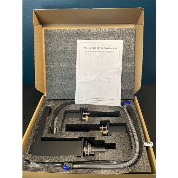 Lot of 1 Kenes Two-Handle Bathroom Faucet - Black - Brand New!