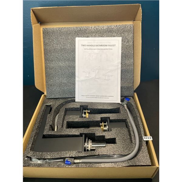 Lot of 1 Kenes Two-Handle Bathroom Faucet - Black - Brand New!