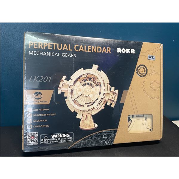 Lot of 1 Rokr Perpetual Calendar Mechanical Gears 3D Wooden Puzzle - Brand New Sealed!