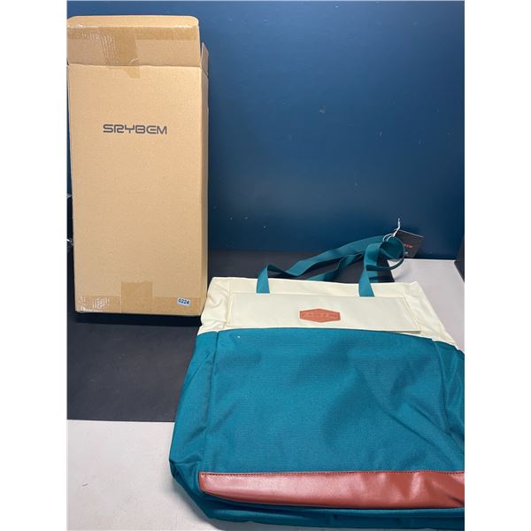 Lot of 1 Srybem Convertible Laptop tote Bag/Backpack - 16 inch - Waterproof - Teal