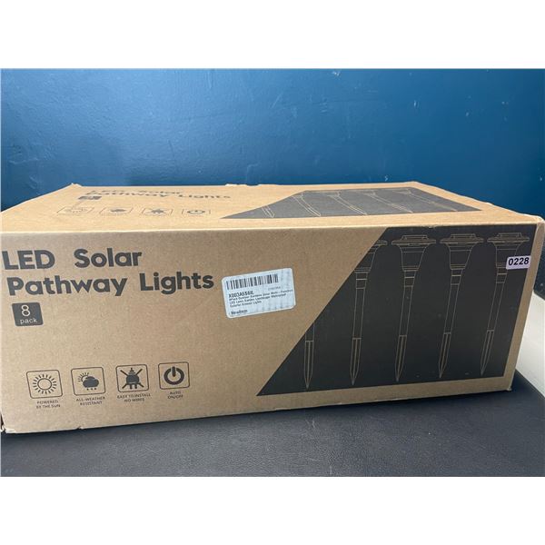 Lot of 1 Box of LED Solar Pathway Lights - 8 Pack
