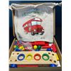 Image 1 : Lot of 2 Wooden Activity Bus Toys for Kids