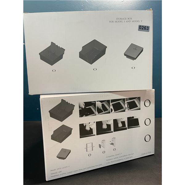 Lot of 2 Tesla Center Console Organizer Trays/Storage Compartments